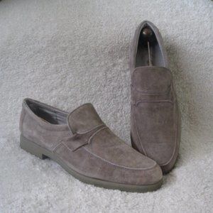 Dunes Gray Suede Loafers